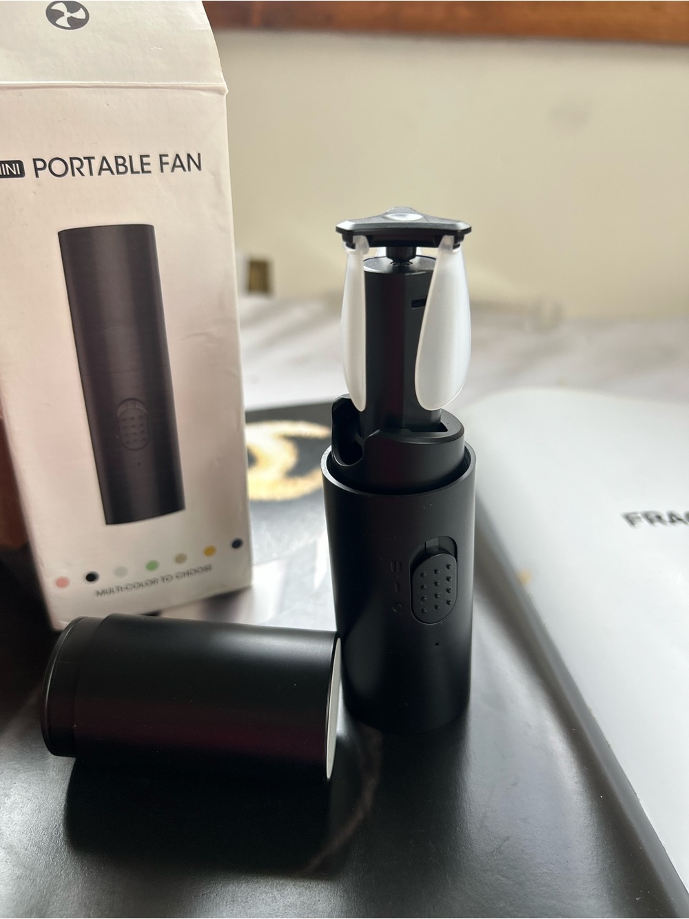 Compact Portable mini Handheld Fan in Matte Black - Picture 2 of 7